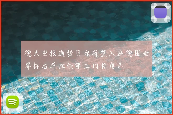 德天空报道努贝尔有望入选德国世界杯名单担任第三门将角色