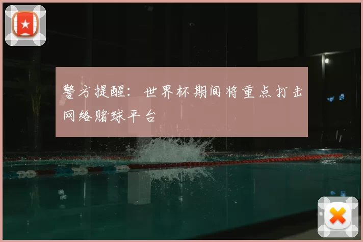 警方提醒:世界杯期间将重点打击网络赌球平台